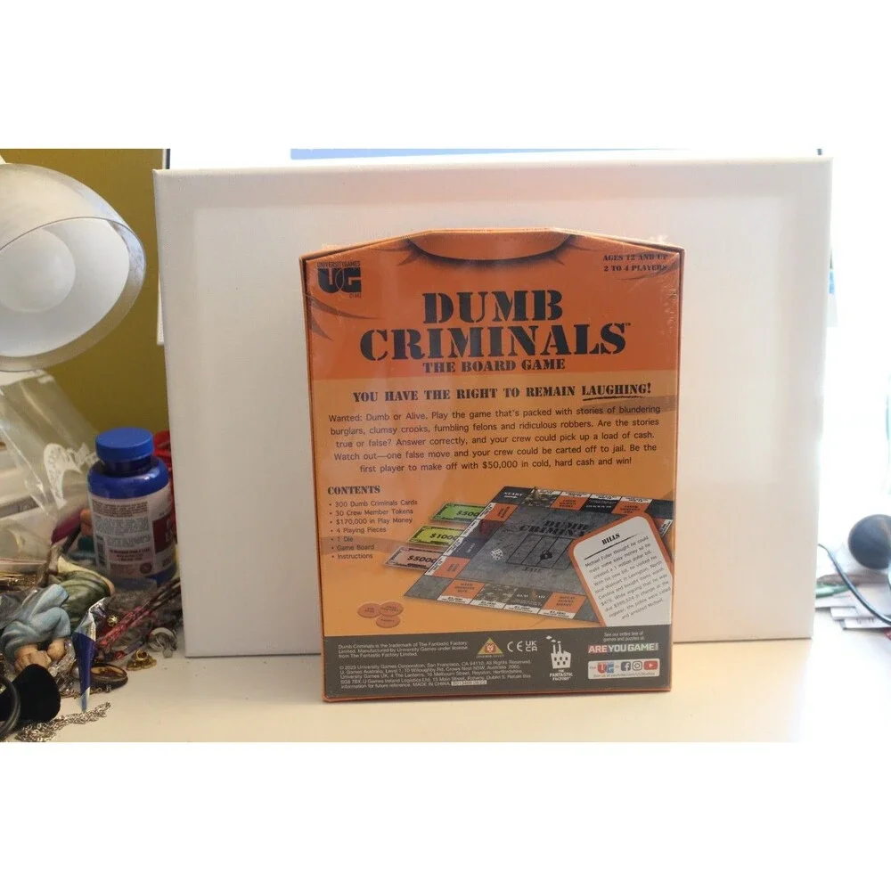 Dumb Criminals Board Game – University Games – Brand New - Sealed